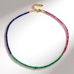 Collana in argento con Smeraldo Zambia