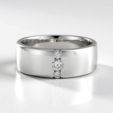 Anello in argento con Diamante I2 (H) (de Melo Essence)