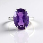 Anello in argento con Ametista Zambiana (de Melo Essence)