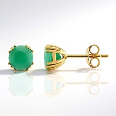 Orecchini in argento con Smeraldo Brasiliano