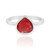 Anello in argento con Giada Rossa