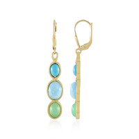 Orecchini in argento con Larimar (KM by Juwelo)