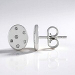 Boucles d'oreilles en argent et Diamant I2 (I)