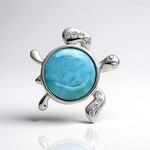 Ciondolo in argento con Larimar