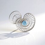 Ciondolo in argento con Topazio Blu Cielo (MONOSONO COLLECTION)