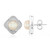 Pendientes en plata con Perla durazno Freshwater (TPC)