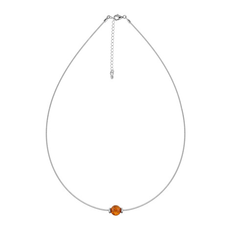 Baltischer Cognac-Bernstein-Halskette (MONOSONO COLLECTION)