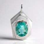 Ciondolo in argento con Fluorite Braldu (Pallanova)
