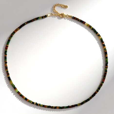 Collier en argent et Tourmaline verte