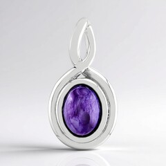 Pendentif en argent et Charoïte