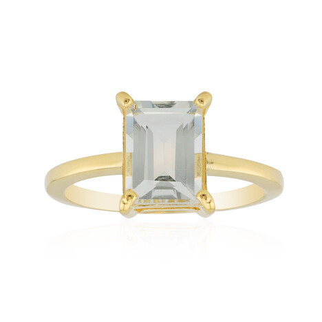 Anillo en plata con Topacio blanco