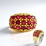 Anello in argento con Rubellite (Gems en Vogue)