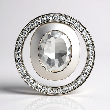 Ciondolo in argento con Topazio Bianco (MONOSONO COLLECTION)