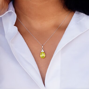 Ciondolo in argento con Quarzo Limone