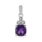 Zilveren hanger met een Zambia-amethist
