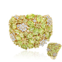 Bague en argent et Péridot de Birmanie