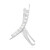 Zilveren hanger met zirkonen