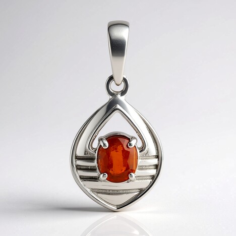Ciondolo in argento con Cianite Arancione