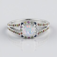 Bague en argent et Opale Welo