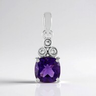 Zambian Amethyst Silver Pendant