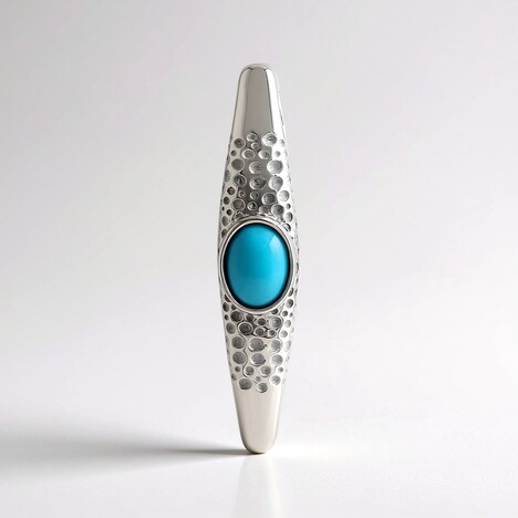 Pendentif en argent et Turquoise (MONOSONO COLLECTION)