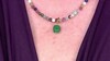 Zilveren hanger met een groene chalcedoon