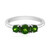 Bague en argent et Diopside de Russie