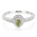 Bague en argent et Tourmaline cuprifère