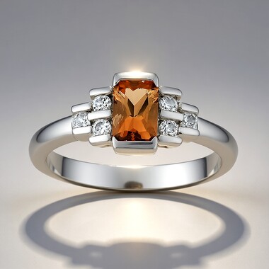 Bague en argent et Topaze Tepetate