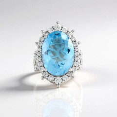 Anello in argento con Topazio Blu Cielo (Dallas Prince Designs)