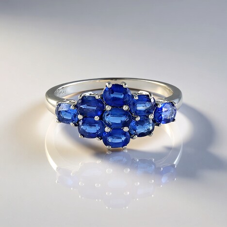 Anello in argento con Cianite del Nepal
