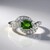 Bague en argent et Diopside de Russie