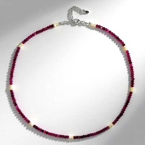 Collana in argento con Rubino del Madagascar