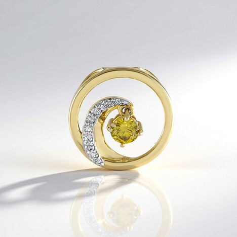Ciondolo in oro con Diamante Giallo SI2