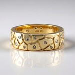 Anello in oro con Diamante Champagne I3 (de Melo Gold)