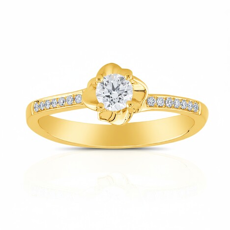 Anillo en oro con Diamante VVS1 (G) (Annette)