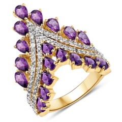 Zambian Amethyst Silver Ring