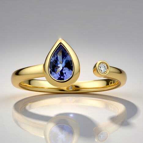Anello in oro con Tanzanite AAA