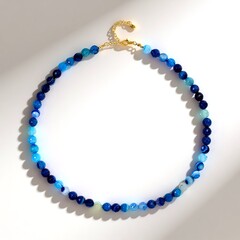 Collana in argento con Agata Blu (Adela Silber)