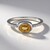 Anello in argento con Zircone Mandarino