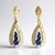 Orecchini in argento con Zaffiro Blu (Gems en Vogue)