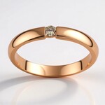 Anello in argento con Diamante Rose de France SI1 di Argyle (Annette)