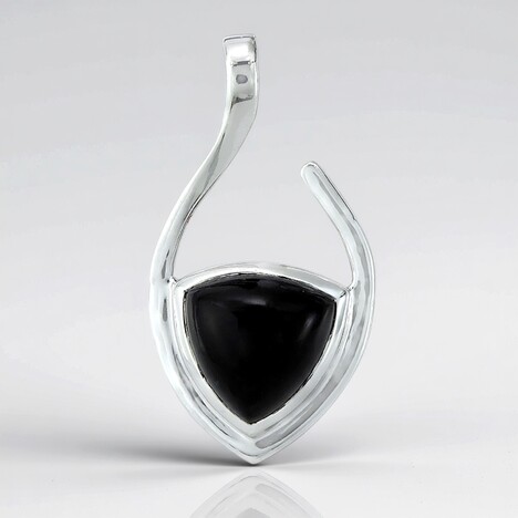 Ciondolo in argento con Onice Nero (MONOSONO COLLECTION)
