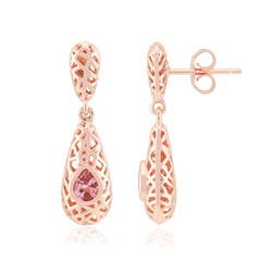 Pendientes en plata con Turmalina rosa de Nigeria