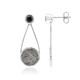 Boucles d'oreilles en argent et Météorite d'Alétaï