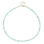 Brasilianischer Smaragd-Silberhalskette