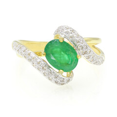 Bague en argent et Emeraude de Bahia