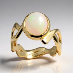 Anello in oro con Opale di Welo (de Melo Gold)
