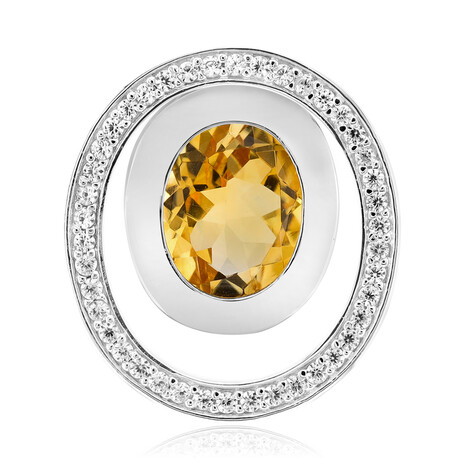 Ciondolo in argento con Citrino (MONOSONO COLLECTION)