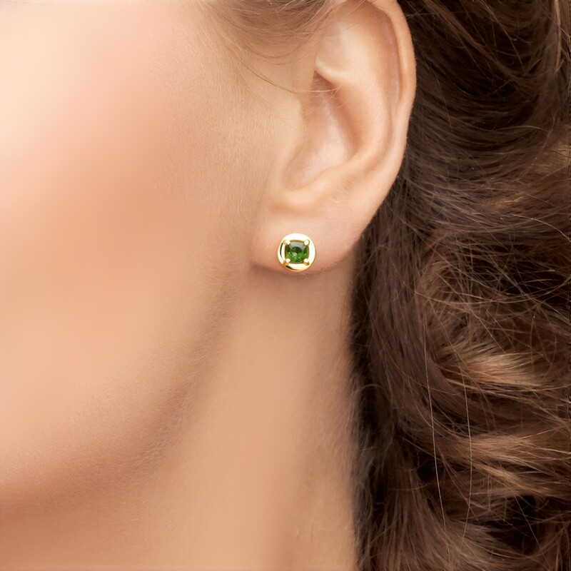 Orecchini in argento con Vesuvianite